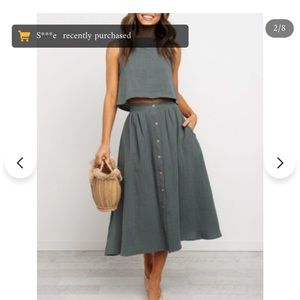 Lightweight Top and Matching Skirt Set